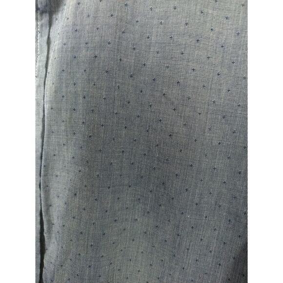 Michael Kors Men L Shirt Button Collared Long Sleeve Blue Collared Button Wrist - Picture 2 of 9